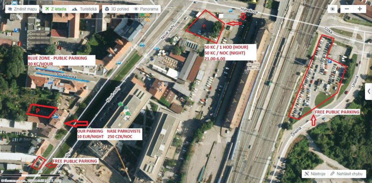 Apartment With Parking In The Center - 500M From Hlavni Nadrazi Brünn Exterior foto